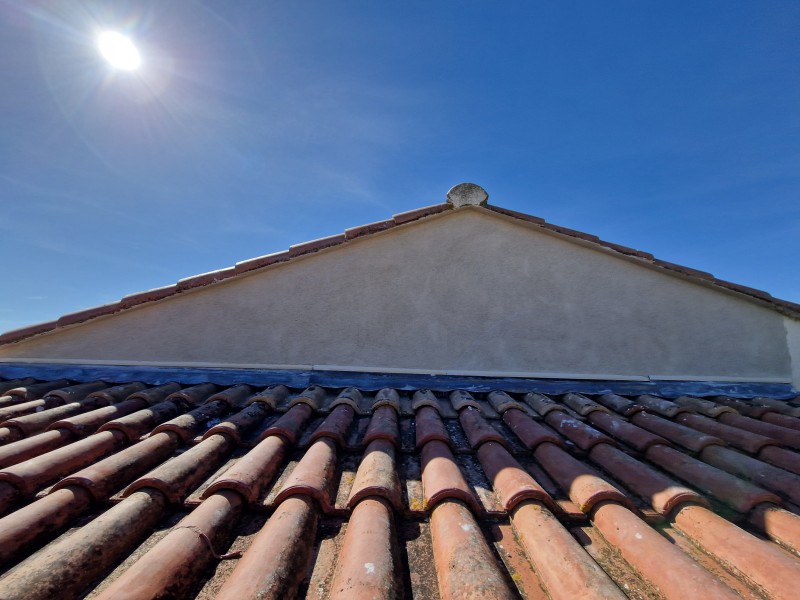 Vu de la finition du chantier à La Fare Les Oliviers dans les Bouches du Rhône